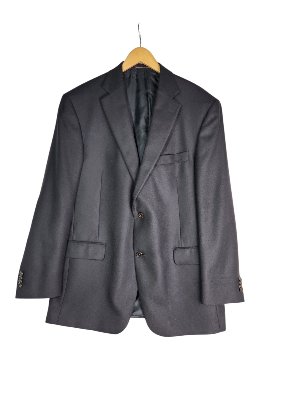 Hart Schaffner Marx Gold Trumpeter 43R 100% Cashmere Blazer Colombo Italy USA